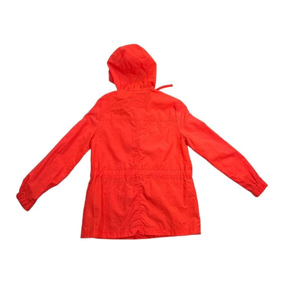 Gap Jacket Womens‎ Small Orange Hooded Tennis Windbreaker Nylon Full Zip - Picture 2 of 8